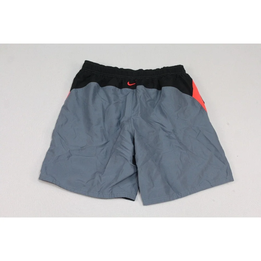 Nike Board Shorts Men XL Gray Excellent Mesh Lined Swim Trunks Drawstring